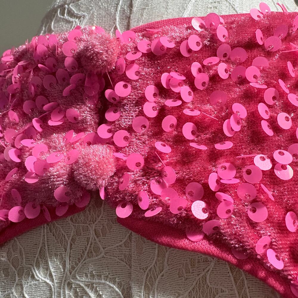 BUBBLE hem mini dress in pink sequin Size 8 NWOT Vixen Prom ASOS LUXE - Picture 10 of 14